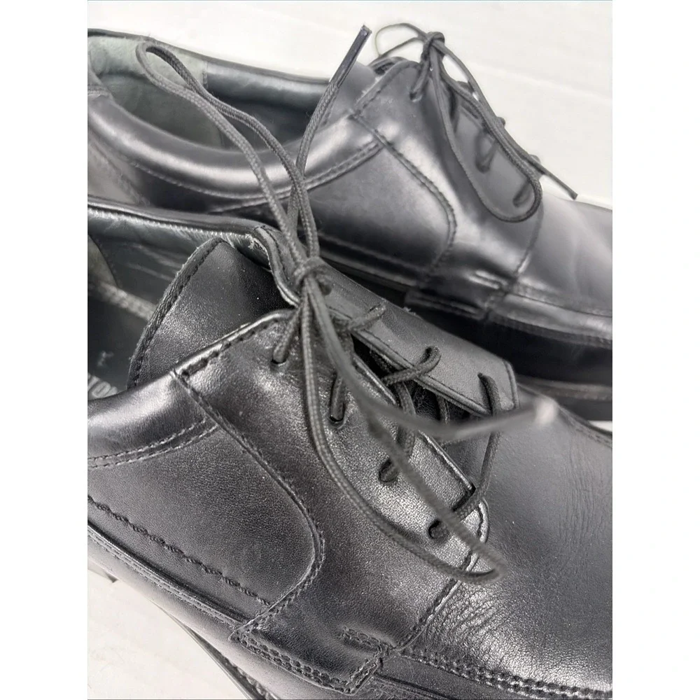 Johnston & Murphy Men's Black Leather Dress Shoes Size 9 M Tie Oxford 20-3605